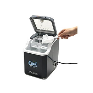 Máquina para hacer hielo portátil Ackiliss 12kg color negro